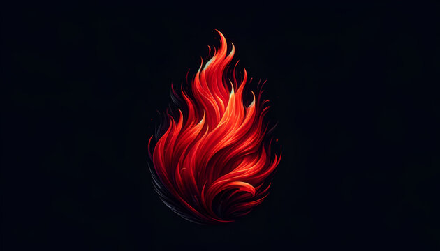 Vivid red fire effect, ideal for illustrating passion, danger, or the raw power of nature.
Generative AI.
