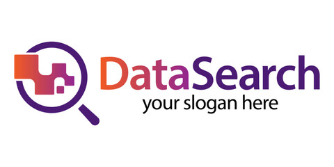 data search and cloud business logo idea