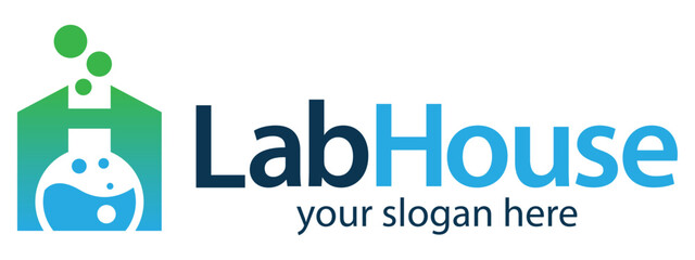 Laboratory and house logo concept
