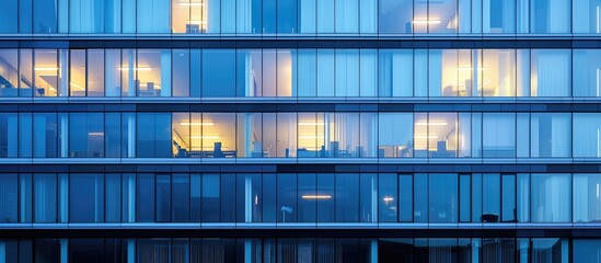 Modern office building's windows