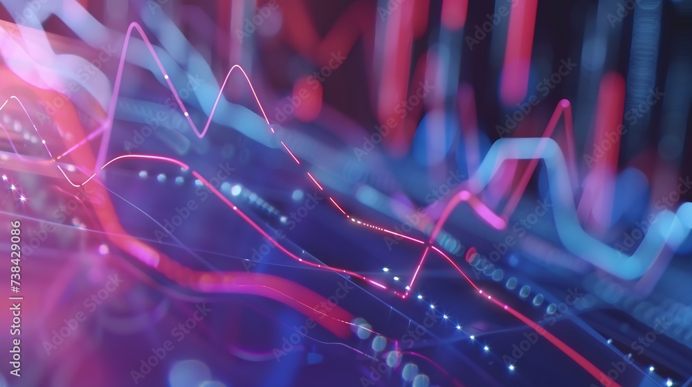 Poster business and economic growth on global business network, data analysis of financial and banking, cus