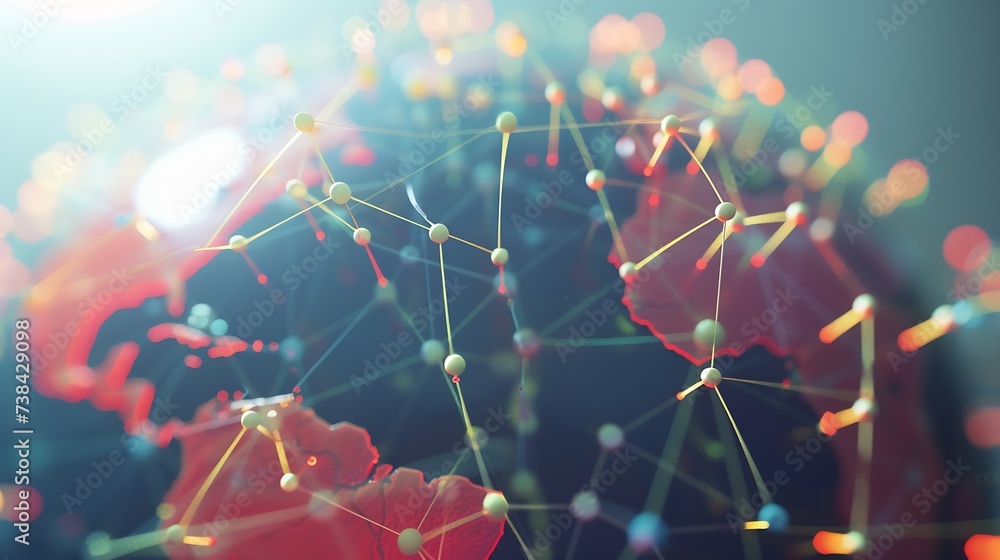 Leinwandbilder global business structure of networking. analysis and data exchange customer connection, hr recruitm
