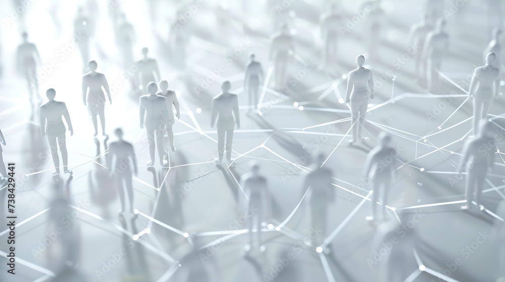 Leinwandbilder Global business structure of networking. Analysis and data exchange customer connection, HR recruitment and global outsourcing, Customer service, Teamwork, Strategy, Technology and soc : Generative AI
