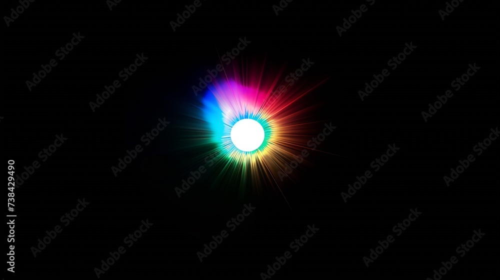 Poster lens flare effect on black background abstract sun burst sunflare for screen mode using sunflares na
