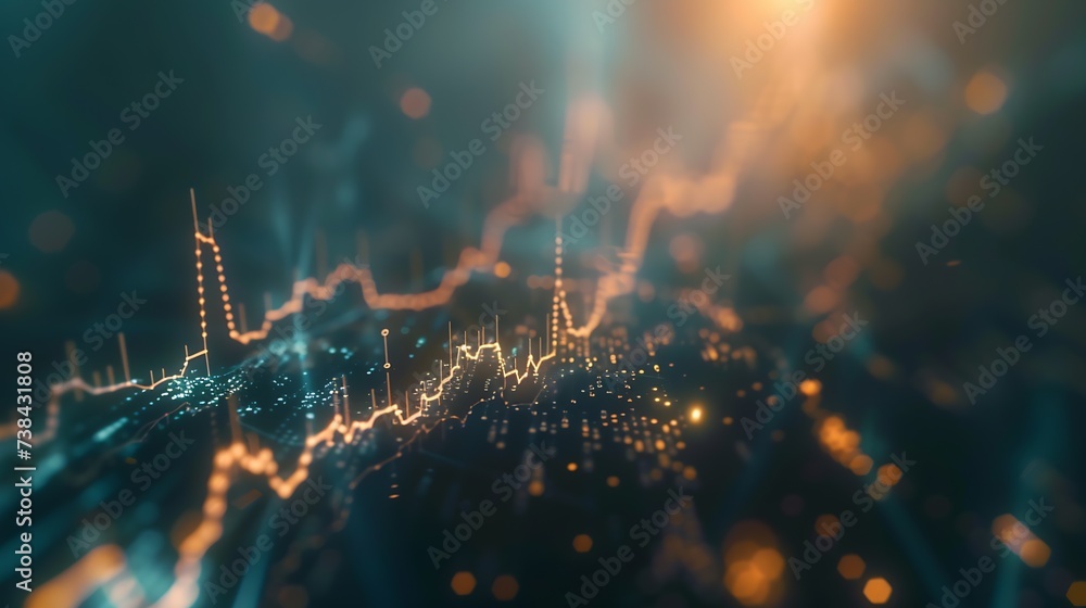 Aufkleber stock market or forex trading graph and candlestick chart suitable for financial investment concept.