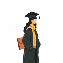 graduate female student with diploma
