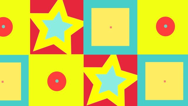 Geometric motion colorful background