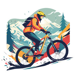 person riding a mountain bike