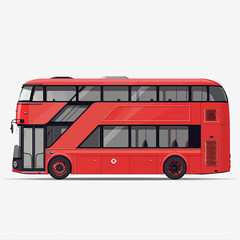 Double Decker Bus Illustration