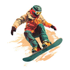 snowboarder jumping in the air