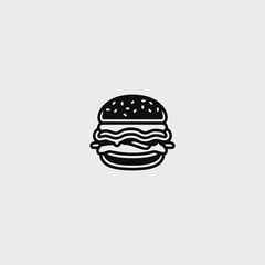 Burger logo design vector illustration