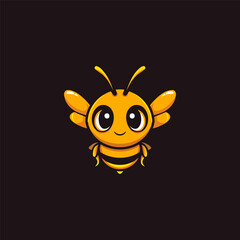 Bee logo design vector illustration