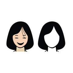 Woman character vector illustration. White background - 738435208