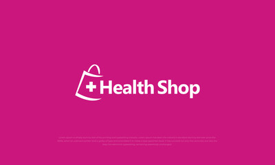 health shop logo, combination bag and cross medical sign