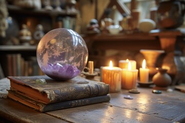 Divination fortune teller concept background 