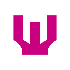 Monogram W design vector logo. Monogram initial letter mark W logo design. Monogram design vector logo. Monogram initial letter mark W logo design. Simple W monogram. Monogram W design logo