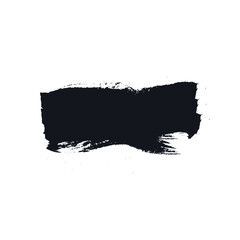 Fototapeta premium Stroke of black paint on white background 