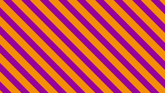 Vibrant orange and purple diagonal stripes background, seamless looping motion graphic, colorful geometric pattern for video transitions