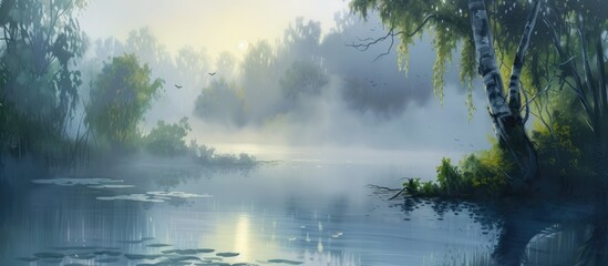 Nature's enchanting morning mist