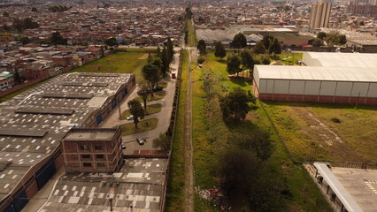 
Bogotá streets, skies and buildings taken from above