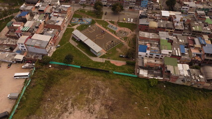 
Bogotá streets, skies and buildings taken from above