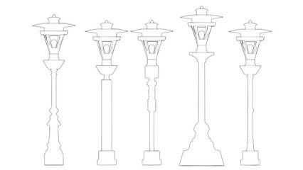 Vector Vintage Lamp Illustration