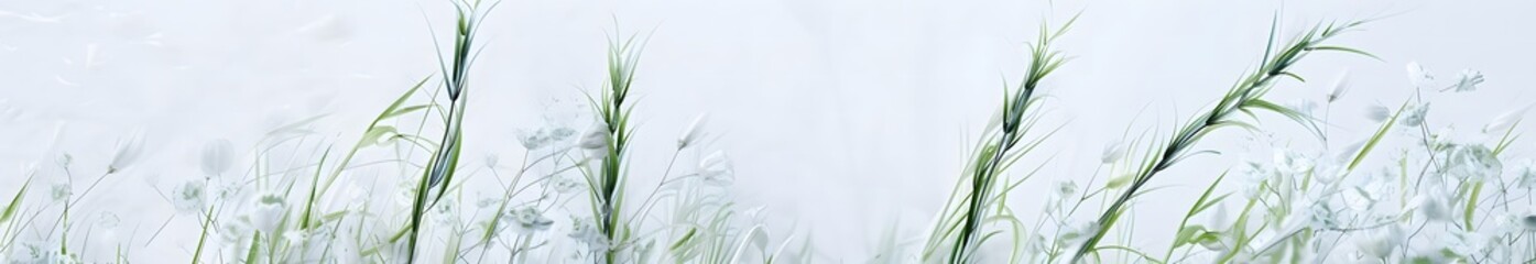 tall grass against a white background