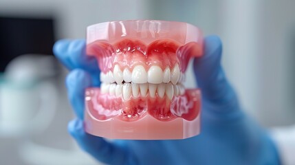 Fototapeta na wymiar The concept of orthodontic dental care