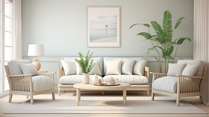 Interior design of modern elegant living room inspired with scandinavian sophistication 
