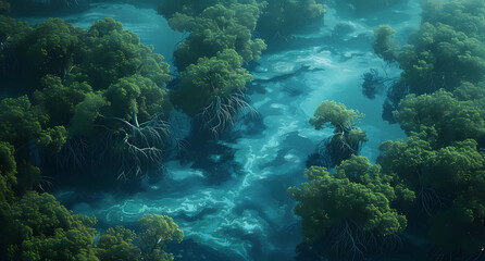 Fototapeta na wymiar a mangrove forest