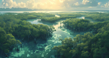 a mangrove forest