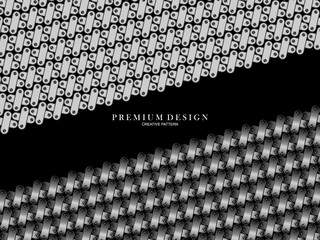 Abstract gray black white metal premium wall, 3D metal futuristic surface, modern building design.