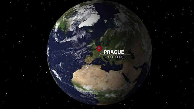 Zooming In on Prague from Space. Map source from NASA Earth Observations (NEO)