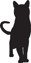 Cat silhouette full body illustration