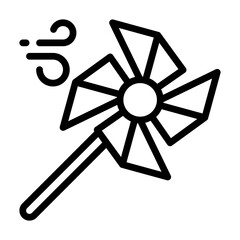 windmill line icon