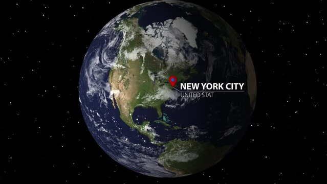 Zooming In on New York City from Space.Map source from NASA Earth Observations (NEO)