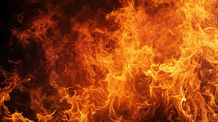 Türaufkleber Flame burn fire blaze abstract texture wallpaper background   © Irina