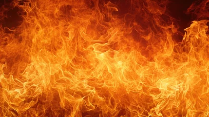 Sierkussen Flame burn fire blaze abstract texture wallpaper background   © Irina