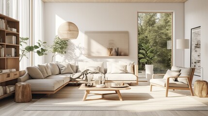 Interior composition of modern living room 