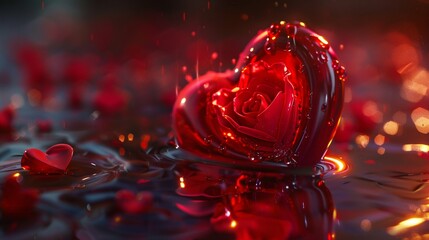 Valentines Day Heart Concept. Generative ai