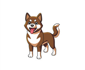 friendly Dog Mascot Cartoon Character