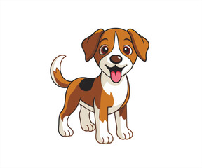 friendly Dog Mascot Cartoon Character