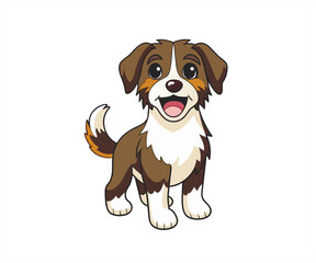 Naklejka premium friendly Dog Mascot Cartoon Character