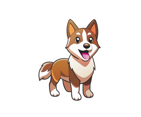 friendly Dog Mascot Cartoon Character