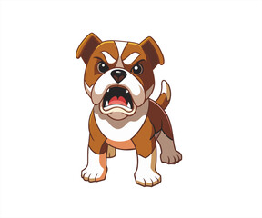 character dog with angry expresion mascot illustration