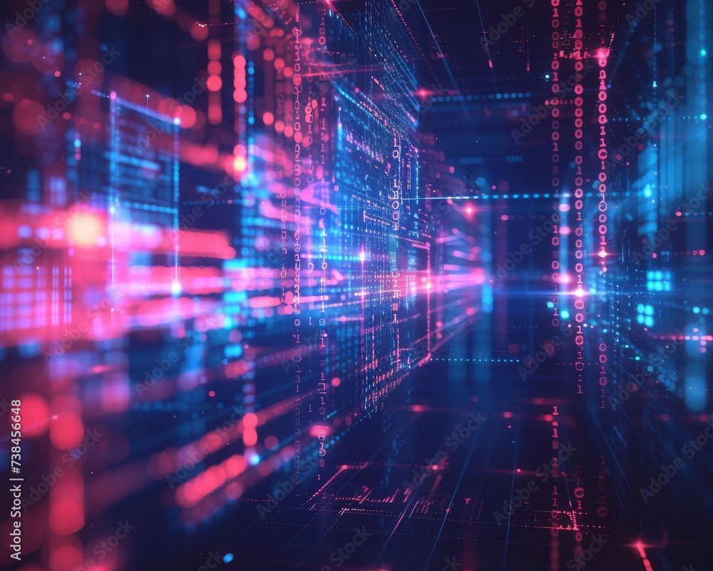 Poster meld an abstract representation of quantum mapping with cyber security matrices
