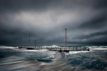storm over the sea