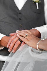 A wedding ring is a finger ring typically worn on the base of the left ring finger, indicates that...