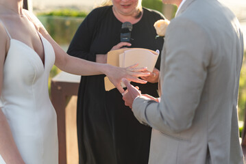 A wedding ring is a finger ring typically worn on the base of the left ring finger, indicates that its wearer is married, usually forged from metal, traditionally gold or another precious metal