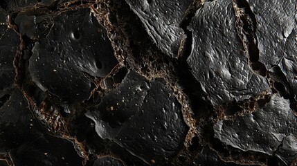Black dark bread texture toast wholemeal food slice. Banner background design  - obrazy, fototapety, plakaty